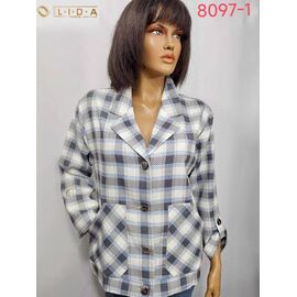 Піджак жіночий 8097-1 grey р.52-62 "LIDA" недорого оптом від прямого постачальника