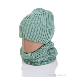 Жіноча шапка Зима 9-25 green (5 шт. р.сіткаOne size) "TUZZI" недорого оптом від прямого постачальника
