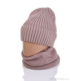 Жіноча шапка Зима 9-25 d.pink (5 шт. р.сіткаOne size) "TUZZI" недорого оптом від прямого постачальника