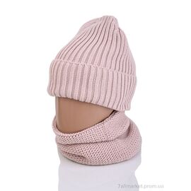 Жіноча шапка Зима 9-25 pink (5 шт. р.сіткаOne size) "TUZZI" недорого оптом від прямого постачальника