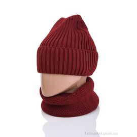 Жіноча шапка Зима 9-25 bordo (5 шт. р.сіткаOne size) "TUZZI" недорого оптом від прямого постачальника