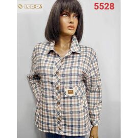 Сорочка жіноча 5528 beige р.52-62 "LIDA" недорого оптом від прямого постачальника