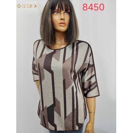 Светр жіночий 8450 brown-grey р.52-62 "LIDA" недорого оптом від прямого постачальника