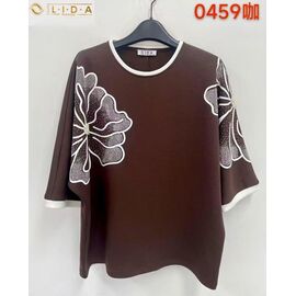 Светр жіночий 0459 brown р.52-62 "LIDA" недорого оптом від прямого постачальника