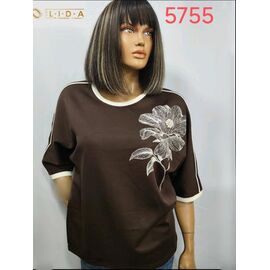 Светр жіночий 5755 brown р.52-62 "LIDA" недорого оптом від прямого постачальника