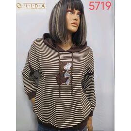 Фотография Батник женский 5719 brown р.52-62 "LIDA" недорого оптом от прямого поставщика