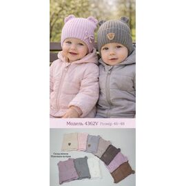 Фотография Шапка детская унисекс 4362V mix р.46-48 "SELFI" недорого оптом от прямого поставщика