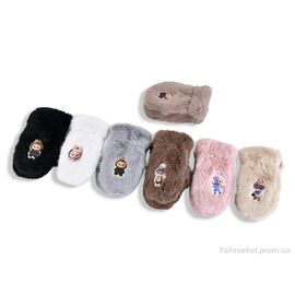 Фотография Варежки детские Зима L8-06 mix (12 шт. р.сетка One size) "TUZZI" недорого оптом от прямого поставщика