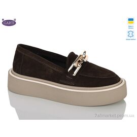 Туфлі жіночі стильні Весна/осінь 1092 корич замш (6 пар р.36-40) "Garti" недорого оптом від прямого постачальника
