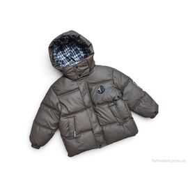 Куртка дитяча Зима K2624 коричневий єврозима (4 шт. р.сітка140-170) "Kids-modnik" недорого оптом від прямого постачальника
