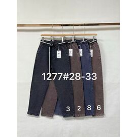 Фотография Джинсы женские 1277-6 brown р.28-33 "Yafeier" недорого оптом от прямого поставщика