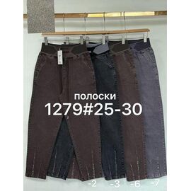 Фотография Джинсы женские 1279-6 brown р.25-30 "Yafeier" недорого оптом от прямого поставщика