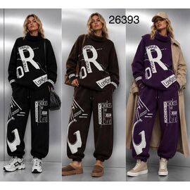 Фотография Костюм спортивный женский 26393 brown р.3XL-5XL "Yafeier" недорого оптом от прямого поставщика