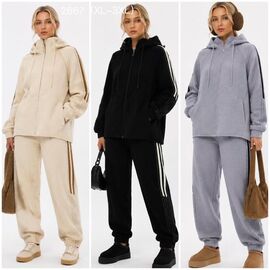Фотография Костюм спортивный женский 2667 grey р.XL-3XL "Yafeier" недорого оптом от прямого поставщика