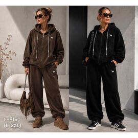 Фотография Костюм спортивный женский F8150 brown р.L-2XL "Yafeier" недорого оптом от прямого поставщика