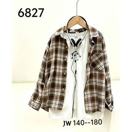 Фотография Рубашка детская на мальчика 6827 brown р.8-12 "Flong" недорого оптом от прямого поставщика