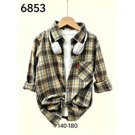 Фотография Рубашка детская на мальчика 6853 yellow-brown р.8-12 "Flong" недорого оптом от прямого поставщика