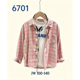 Фотография Рубашка детская на девочку 6701 pink р.100-140 "Flong" недорого оптом от прямого поставщика