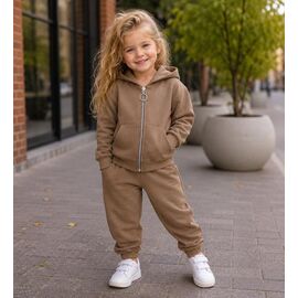 Костюм дитячий спортивний теплий на дівчинку 167 beige р.98-116 "Marimaks" недорого оптом від прямого постачальника