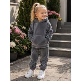 Костюм дитячий спортивний теплий на дівчинку 210 grey р.92-116 "Marimaks" недорого оптом від прямого постачальника