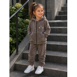 Фотография Костюм детский спортивный тёплый на девочку 1058 brown р.92-116 "Marimaks" недорого оптом от прямого поставщика