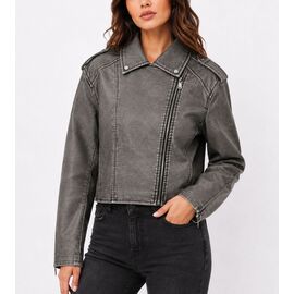 Фотография Куртка женская демисезонная 666 grey р.M-XL "Obuv OK2" недорого оптом от прямого поставщика