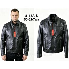 Фотография Куртка-косуха мужская демисезонная, кожзам, размеры 50-62 "ANGELIS" недорого от прямого поставщика