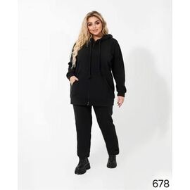 Фотография Костюм спортивный женский 678 black р.60-64 "DORA" недорого оптом от прямого поставщика