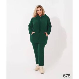Фотография Костюм спортивный женский 678 green р.60-64 "DORA" недорого оптом от прямого поставщика