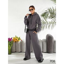 Фотография Костюм спортивный женский тёплый 708 grey р.44-50 "DORA" недорого оптом от прямого поставщика
