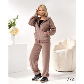 Фотография Костюм спортивный женский 772 beige р.40-54 "DORA" недорого оптом от прямого поставщика
