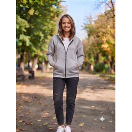 Кофта спортивна жіноча 1074 grey р.S-L "Newe" недорого оптом від прямого постачальника