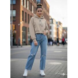 Худі жіноче 51210 beige р.44-46 "Newe" недорого оптом від прямого постачальника