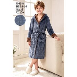 Фотография Халат детский на мальчика 70658 grey р.8-16 "Fili kids" недорого оптом от прямого поставщика