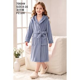 Фотография Халат детский на девочку 70664 grey р.8-16 "Fili kids" недорого оптом от прямого поставщика