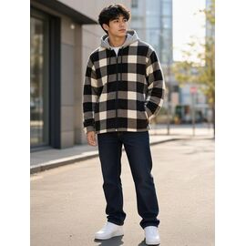 Фотография Рубашка мужская S1382 grey р.46-54 "Shoptime" недорого оптом от прямого поставщика