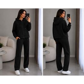 Фотография Костюм спортивный женский 0123-25 black р.42-48 "Aidin-шик шок" недорого оптом от прямого поставщика