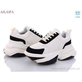 Кросівки жіночі модні Весна/осінь 8202 beige-black (6 пар р.36-41) "Ailaifa" недорого оптом від прямого постачальника