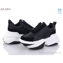 Кросівки жіночі модні Весна/осінь 8202 black (6 пар р.36-41) "Ailaifa" недорого оптом від прямого постачальника