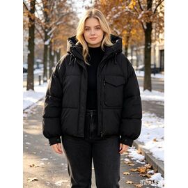 Фотография Куртка женская зимняя 7015 black р.46-54 "Jacket" недорого оптом от прямого поставщика