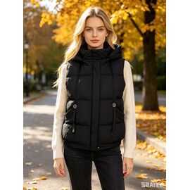 Фотография Жилетка женская M8601 black р.M-2XL "Jacket" недорого оптом от прямого поставщика