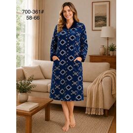 Фотография Халат женский 700-361 navy р.58-66 "Fili Wear" недорого оптом от прямого поставщика