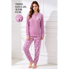 Фотография Пижама тёплая женская 70645 pink р.52-60 "Fili Wear" недорого оптом от прямого поставщика