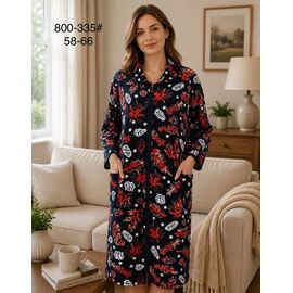 Фотография Халат женский 800-335 navy р.58-66 "Fili Wear" недорого оптом от прямого поставщика