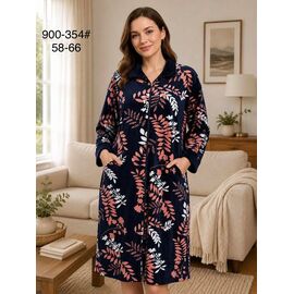 Фотография Халат женский 900-354 navy р.58-66 "Fili Wear" недорого оптом от прямого поставщика