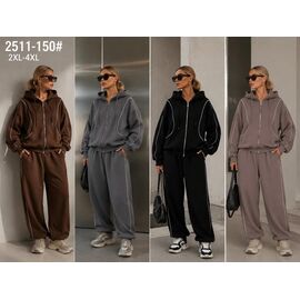 Фотография Костюм спортивный женский 150 beige р.2XL-4XL "Saint Wish" недорого оптом от прямого поставщика