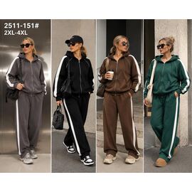 Фотография Костюм спортивный женский 151 brown р.2XL-4XL "Saint Wish" недорого оптом от прямого поставщика
