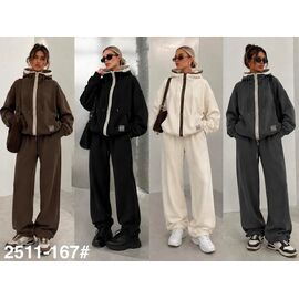 Фотография Костюм спортивный женский 167 brown р.XL-3XL "Saint Wish" недорого оптом от прямого поставщика