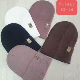 Шапка дитяча на дівчинку D14561 mix р.52-54 "SELFI" недорого оптом від прямого постачальника
