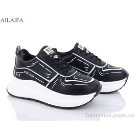 Кросівки жіночі модні Весна/осінь F61 black піна (6 пар р.36-41) "Ailaifa" недорого оптом від прямого постачальника